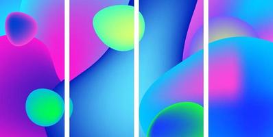 abstrakt set gradient färg bakgrund vektor