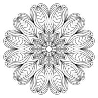 Mandala zum Ausmalen von Seiten, Mustern, schönen Mantras, islamischen Hintergründen, Hochzeitskarten, Dekorationsvorlagen und T-Shirt-Designs vektor