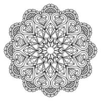 Mandala zum Ausmalen von Seiten, Mustern, schönen Mantras, islamischen Hintergründen, Hochzeitskarten, Dekorationsvorlagen und T-Shirt-Designs vektor