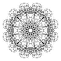 Mandala zum Ausmalen von Seiten, Mustern, schönen Mantras, islamischen Hintergründen, Hochzeitskarten, Dekorationsvorlagen und T-Shirt-Designs vektor