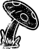 Grunge-Icon-Zeichnung eines Krötenhockers vektor