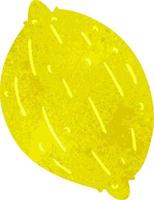 retro tecknad film av en citron vektor