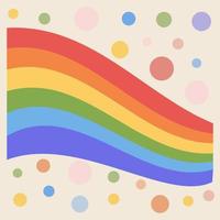 Vektor-LGBTQ-Community-Flagge in stolzen Farben. Gay-Parade-Feier. LGBT-Symbol im flachen Stil. vektor