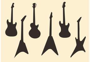 Gitarre Vector Silhouetten