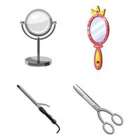 Beauty-Tool-Icon-Set, Cartoon-Stil vektor