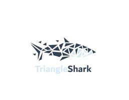 dreieckiges Hai-Logo vektor