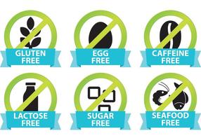 Food Allergy Icons vektor