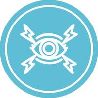 Mystisches Auge rundes Symbol vektor