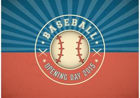 Gratis Baseball Öppningsdag Vector Etikett