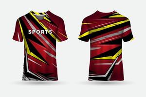 modernes t-shirt sport design renntrikot einheitliche vorder- und rückansicht vektor