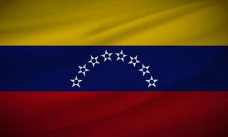 realistischer venezuela-flaggenhintergrundvektor. vektorillustration zum unabhängigkeitstag von venezuela. vektor