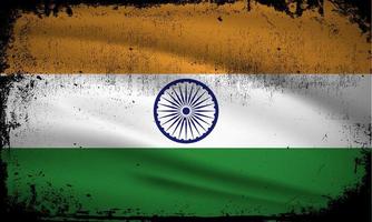 nya abstrakt Indien flagga bakgrund vektor med grunge stroke stil. Indien självständighetsdagen vektorillustration.