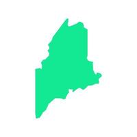 Maine-Karte auf weißem Hintergrund vektor