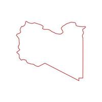 libyen karta på vit bakgrund vektor