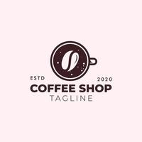 kaffe retro logotypdesign vektor