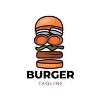 burger logotyp design vektor