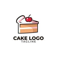 Kuchen-Dessert-Logo vektor