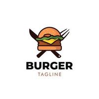 burger logotyp design vektor