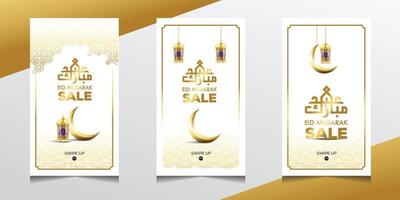 eid försäljning berättelser post mall banners annons. redigerbar vektorillustration. vektor