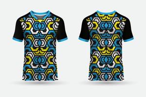 Außergewöhnliche Sport-Jersey-Design-T-Shirts mit Vorder- und Rückansichtsvektor vektor