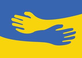 ukraine einheit friedensflagge pflege unterstützung menschheit solidarität freiheit vektor