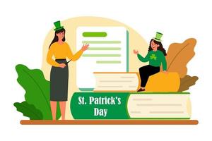 st. patrick dag illustration koncept vektor