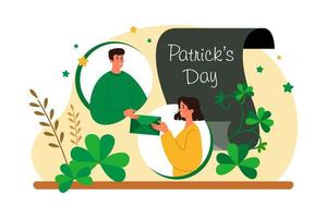 st. patrick day illustrationskonzept vektor