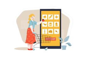 online shopping försäljning vektor