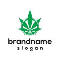 vektorgrafik av cannabis logotyp formgivningsmall vektor