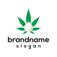 vektorgrafik av cannabis logotyp formgivningsmall vektor