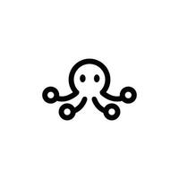 Oktopus-Logo-Design-Vektor-Illustration. vektor