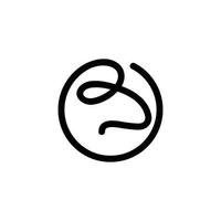 Ziege Linie Vektor Icon Logo Design-Konzept.