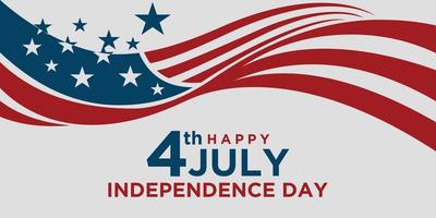 trevlig 4 juli semester i usa. amerikansk självständighetsdagen gratulationskort vektorillustration vektor