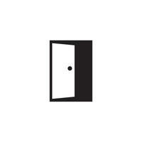 Tür-Vektor-Logo-Design schwarz. Tür-Symbol vektor