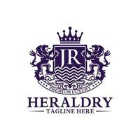 Royal Lion Heraldik-Logo-Vektorvorlage vektor