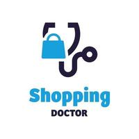 shopping läkare logotyp vektor