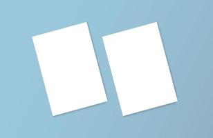 a4 leeres papier isolierte mockup-vorlage für poster branding flyer einladung unternehmensbanner dokument illustration büro geschäft präsentation schaufenster vektor