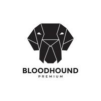 Hund Bloodhound Polygon Logo Design Vektorgrafik Symbol Symbol Illustration kreative Idee vektor