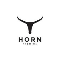 minimal huvud horn antilop skalle logotyp design vektor grafisk symbol ikon illustration kreativ idé