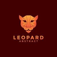 huvud abstrakt leopard triangel polygon logotyp design vektor grafisk symbol ikon illustration kreativ idé