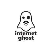 ghost internet wi-fi logotyp design vektor grafisk symbol ikon illustration kreativ idé