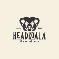 huvud koala retro logo design vektor grafisk symbol ikon illustration kreativ idé