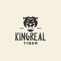 Kopf Tiger Wald Vintage Logo Design Vektorgrafik Symbol Symbol Illustration kreative Idee vektor