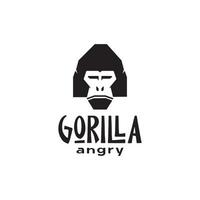 huvudet modern arg gorilla logotyp design vektor grafisk symbol ikon illustration kreativ idé