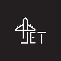minimales logo jet flugzeug logo design vektorgrafik symbol symbol illustration kreative idee vektor