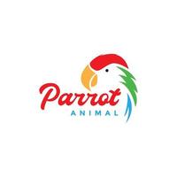Kopf Papagei abstrakt bunt Logo Design Vektorgrafik Symbol Symbol Illustration kreative Idee vektor