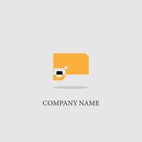 logotypikon för försäkringsbolag och butiker, enkel kamerabutik orange linje elegant linje trendig design djurbokstav s vektor