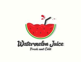 Wassermelonensaft-Logo-Design vektor