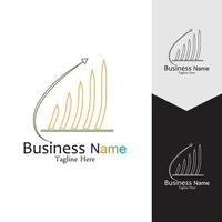 Business Marketing und Finanzen Vektor-Logo-Konzept-Template-Design vektor