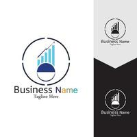 Business Marketing und Finanzen Vektor-Logo-Konzept-Template-Design vektor